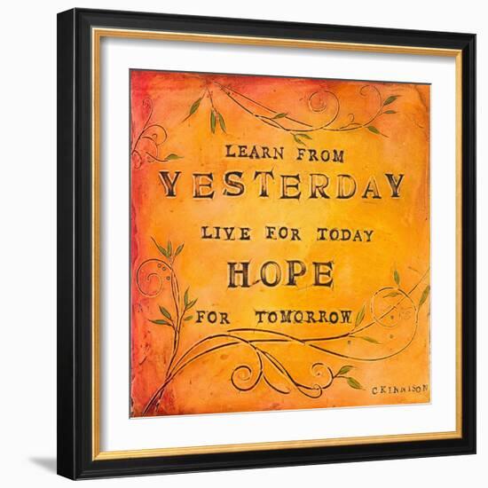 Learn Live Hope II-Carolyn Kinnison-Framed Art Print