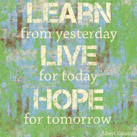 Learn Live Hope-Louise Carey-Framed Print Mount