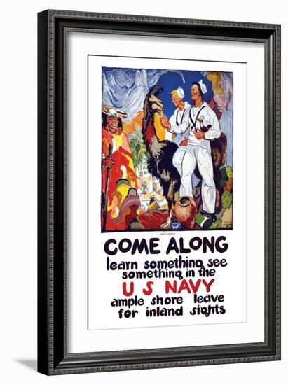 Learn Something, See Something in the U.S. Navy, c.1919-James Henry Daugherty-Framed Art Print