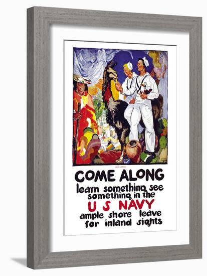 Learn Something, See Something in the U.S. Navy, c.1919-James Henry Daugherty-Framed Art Print