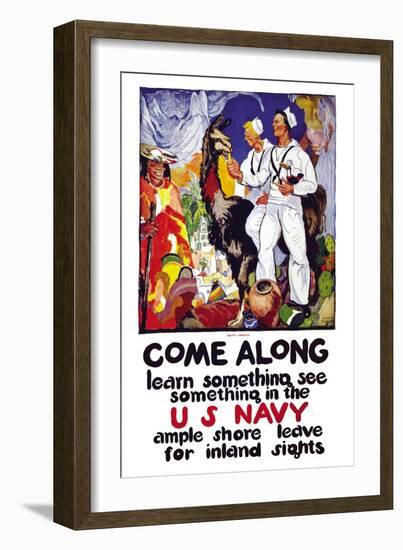 Learn Something, See Something in the U.S. Navy, c.1919-James Henry Daugherty-Framed Art Print