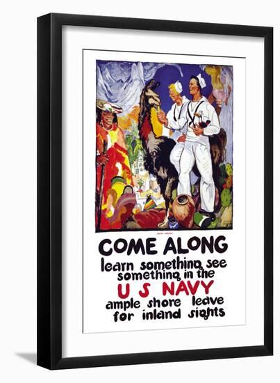 Learn Something, See Something in the U.S. Navy, c.1919-James Henry Daugherty-Framed Art Print