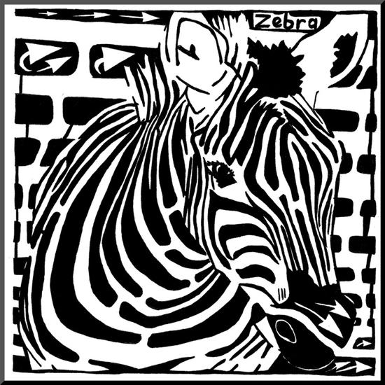 Learn to a Maze Z is for Zebra-Yonatan Frimer-Mounted Print