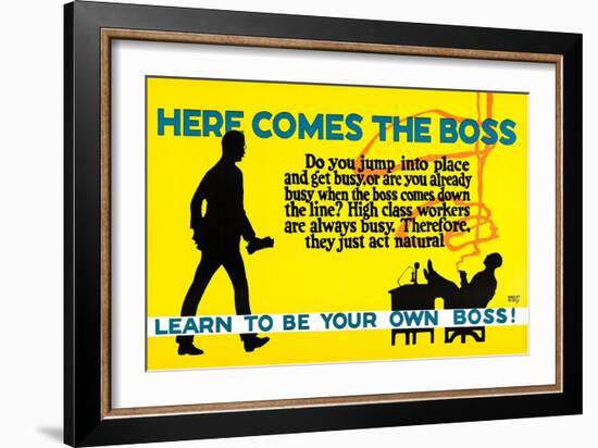 Learn To Be Your Own Boss!-Robert Beebe-Framed Art Print