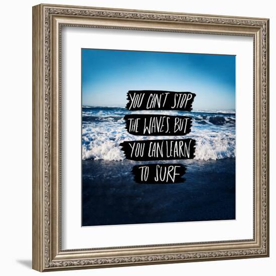 Learn To Surf-Leah Flores-Framed Art Print