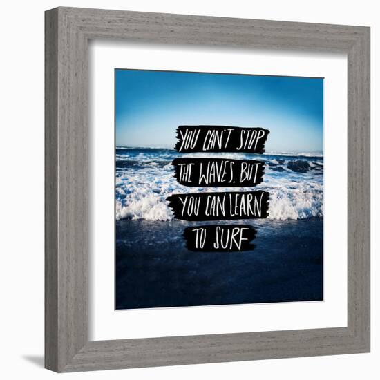 Learn To Surf-Leah Flores-Framed Art Print