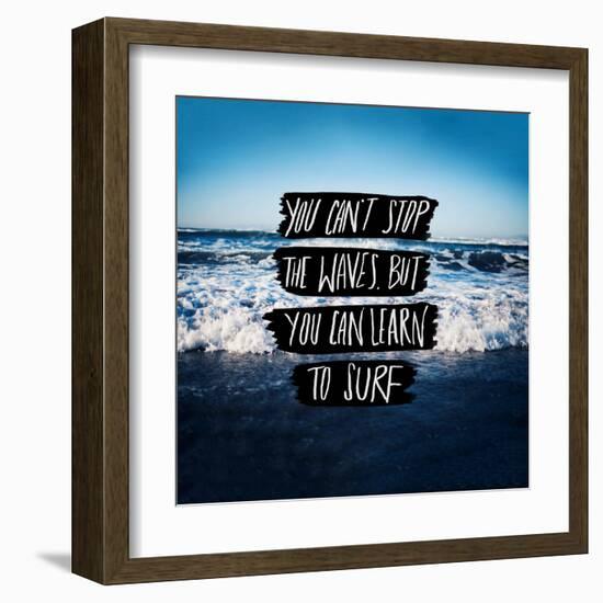 Learn To Surf-Leah Flores-Framed Art Print