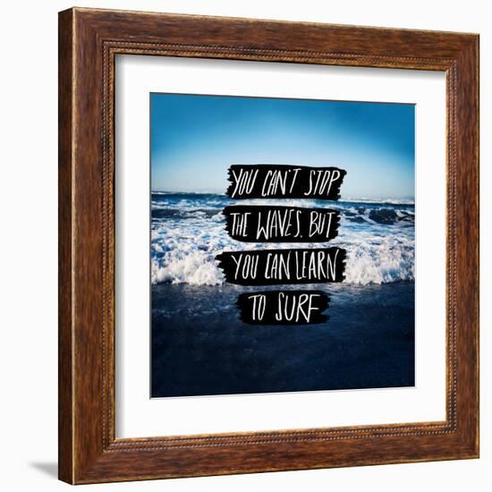 Learn To Surf-Leah Flores-Framed Art Print