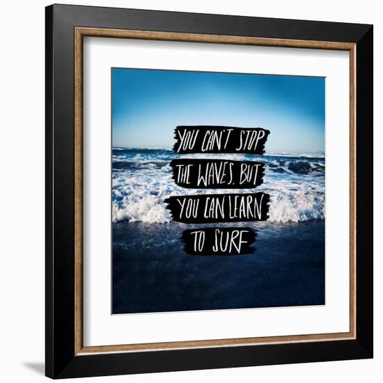 Learn To Surf-Leah Flores-Framed Art Print