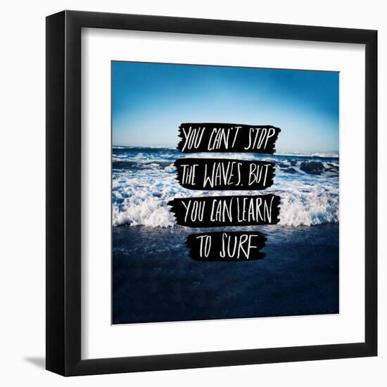 Learn To Surf-Leah Flores-Framed Art Print