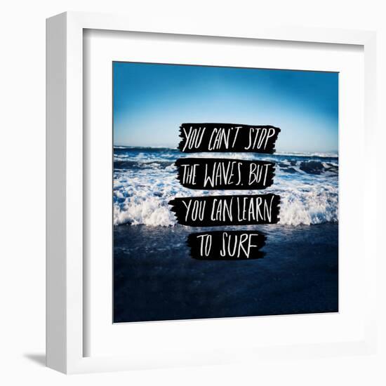 Learn To Surf-Leah Flores-Framed Art Print