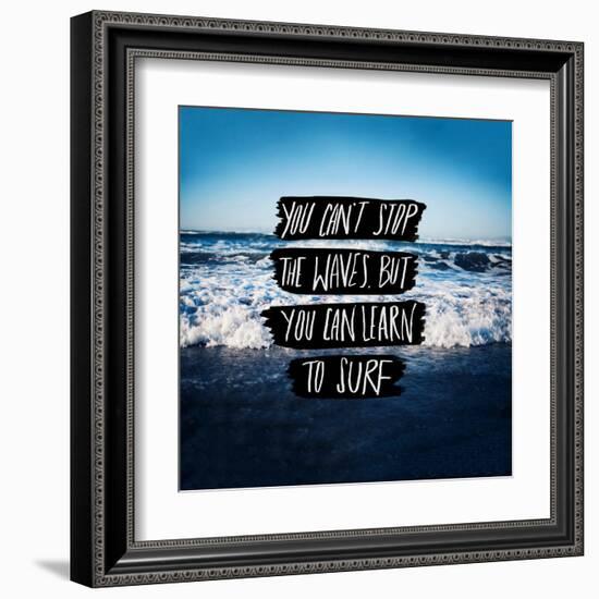 Learn To Surf-Leah Flores-Framed Art Print