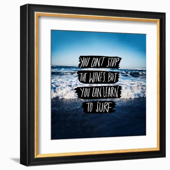Learn To Surf-Leah Flores-Framed Art Print