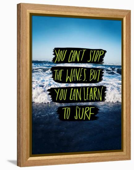 Learn to Surf-Leah Flores-Framed Premier Image Canvas