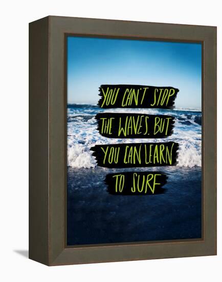 Learn to Surf-Leah Flores-Framed Premier Image Canvas