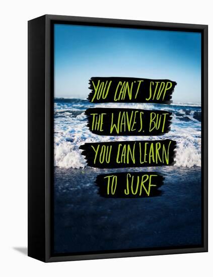 Learn to Surf-Leah Flores-Framed Premier Image Canvas