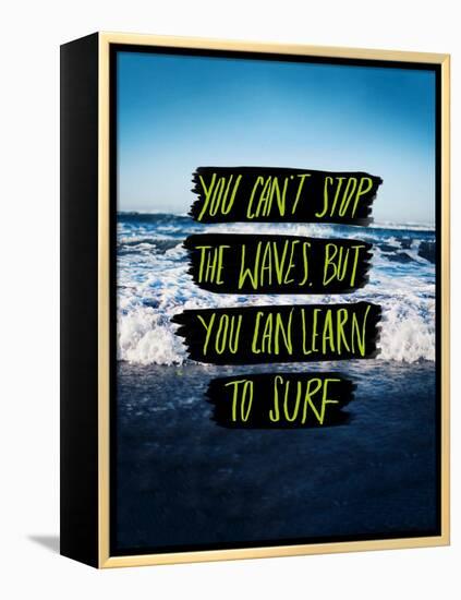 Learn to Surf-Leah Flores-Framed Premier Image Canvas