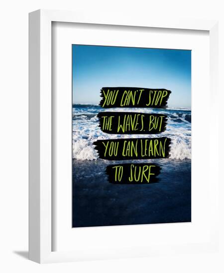 Learn to Surf-Leah Flores-Framed Giclee Print