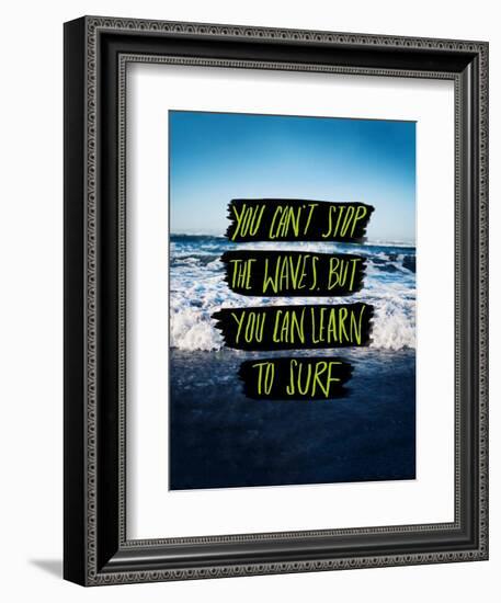 Learn to Surf-Leah Flores-Framed Giclee Print