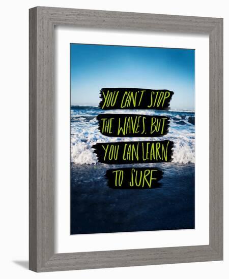 Learn to Surf-Leah Flores-Framed Giclee Print