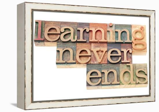 Learning Never Ends-PixelsAway-Framed Stretched Canvas