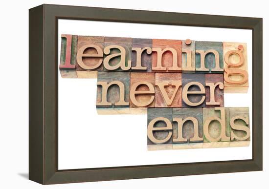 Learning Never Ends-PixelsAway-Framed Stretched Canvas