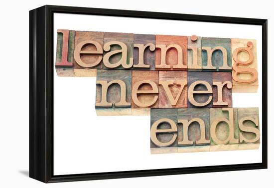 Learning Never Ends-PixelsAway-Framed Stretched Canvas