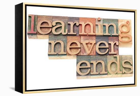 Learning Never Ends-PixelsAway-Framed Stretched Canvas