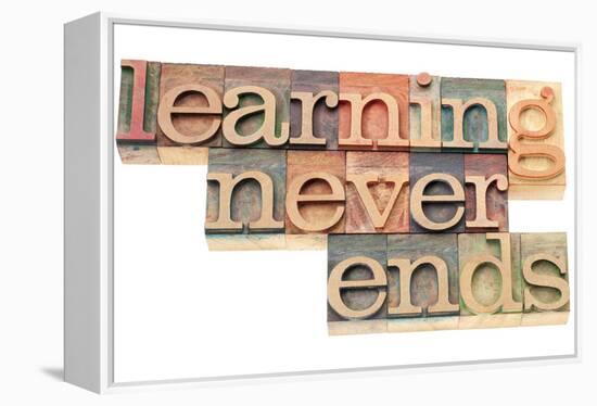 Learning Never Ends-PixelsAway-Framed Stretched Canvas