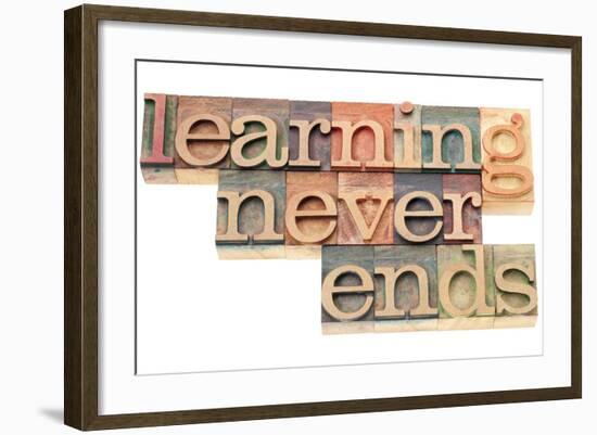 Learning Never Ends-PixelsAway-Framed Premium Giclee Print