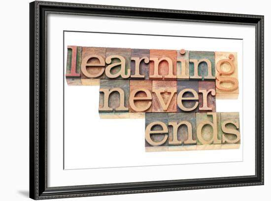 Learning Never Ends-PixelsAway-Framed Art Print