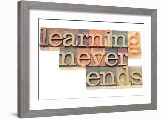 Learning Never Ends-PixelsAway-Framed Art Print