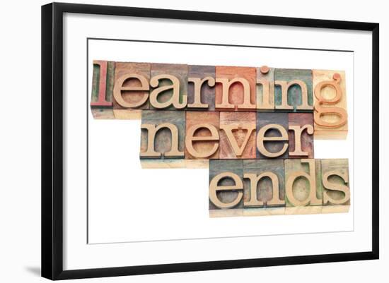 Learning Never Ends-PixelsAway-Framed Art Print