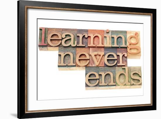 Learning Never Ends-PixelsAway-Framed Art Print