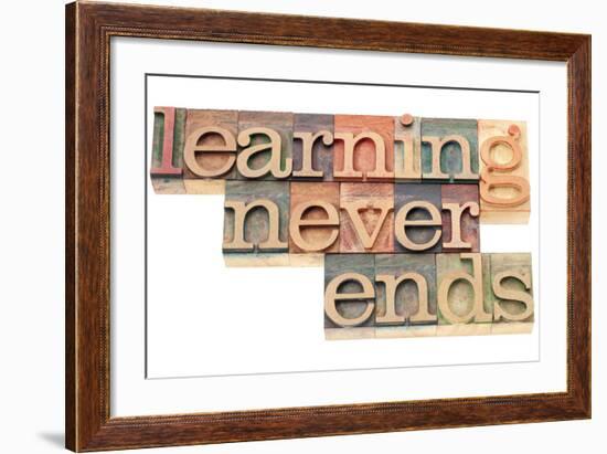 Learning Never Ends-PixelsAway-Framed Art Print