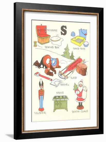 Learning the Alphabet, S-null-Framed Art Print