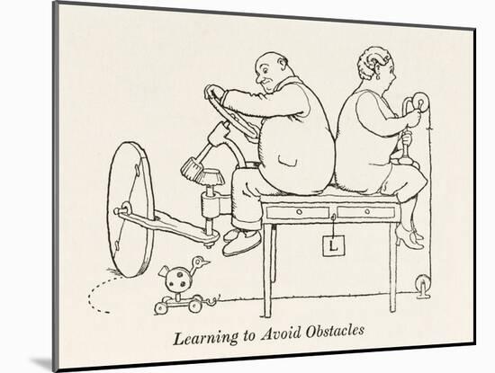 Learning to Avoid Obstacles-William Heath Robinson-Mounted Art Print