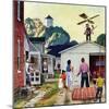 "Learning to Fly", June 20, 1953-John Falter-Mounted Giclee Print