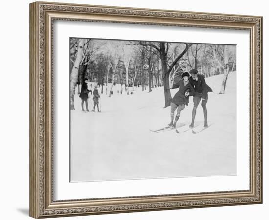 Learning To Ski-The Chelsea Collection-Framed Giclee Print