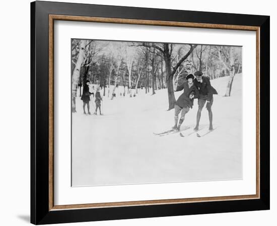 Learning To Ski-The Chelsea Collection-Framed Giclee Print