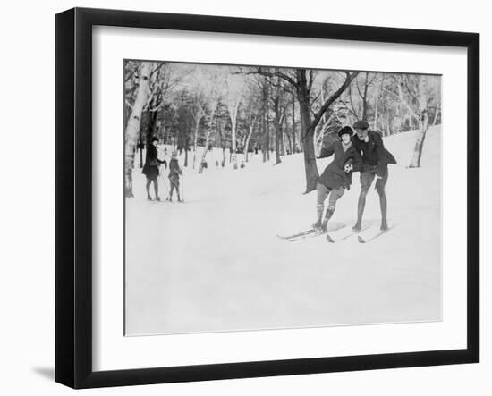 Learning To Ski-The Chelsea Collection-Framed Giclee Print