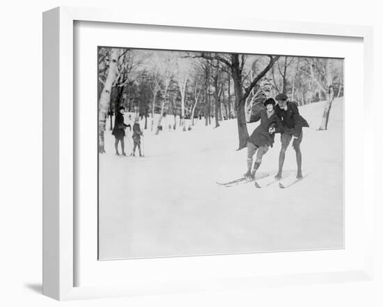 Learning To Ski-The Chelsea Collection-Framed Giclee Print