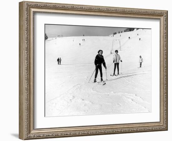 Learning to Ski-null-Framed Photographic Print