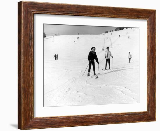 Learning to Ski-null-Framed Photographic Print