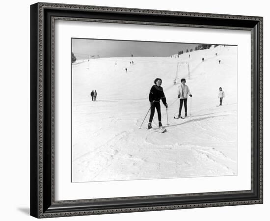 Learning to Ski-null-Framed Photographic Print