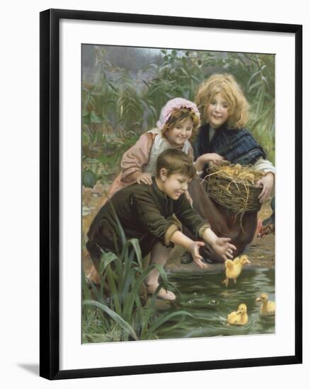 Learning to Swim-Arthur Elsley-Framed Premium Giclee Print