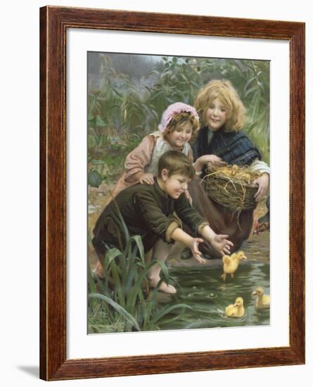 Learning to Swim-Arthur Elsley-Framed Premium Giclee Print