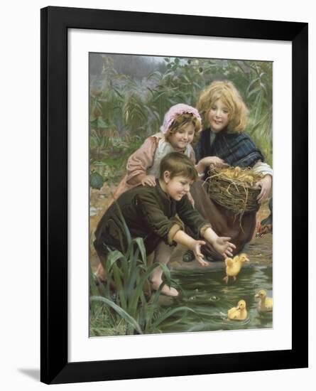 Learning to Swim-Arthur Elsley-Framed Premium Giclee Print