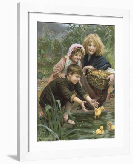 Learning to Swim-Arthur Elsley-Framed Premium Giclee Print