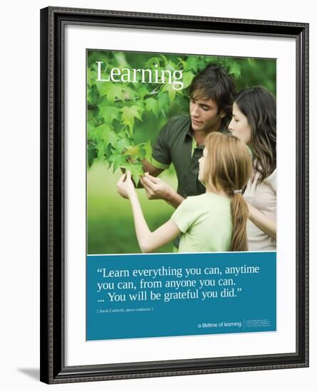 Learning-null-Framed Art Print